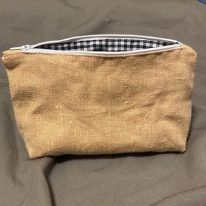 Hand made up-cycled medium zipper bag